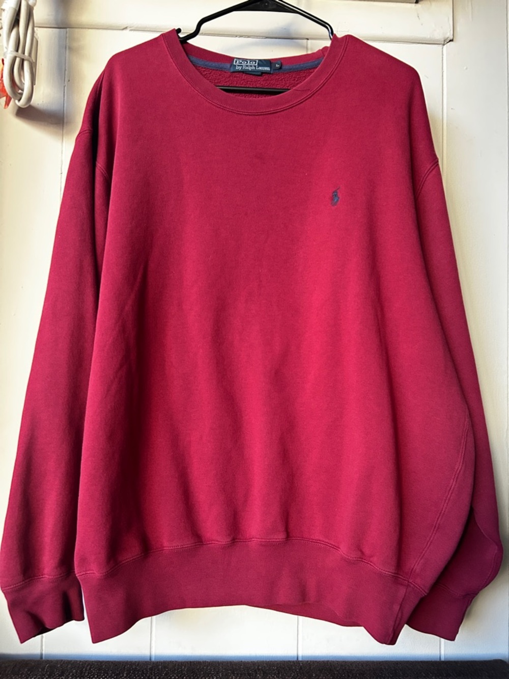 Vintage Polo by Ralph Lauren Red Crewneck Sweatshirt